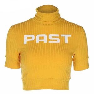 NWT Naovibes Mustard Color Past Turtleneck Top